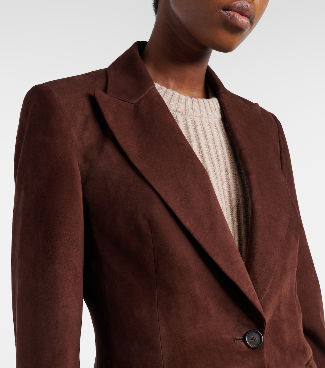 Blazer de ante con cuentas Monili | Brunello Cucinelli