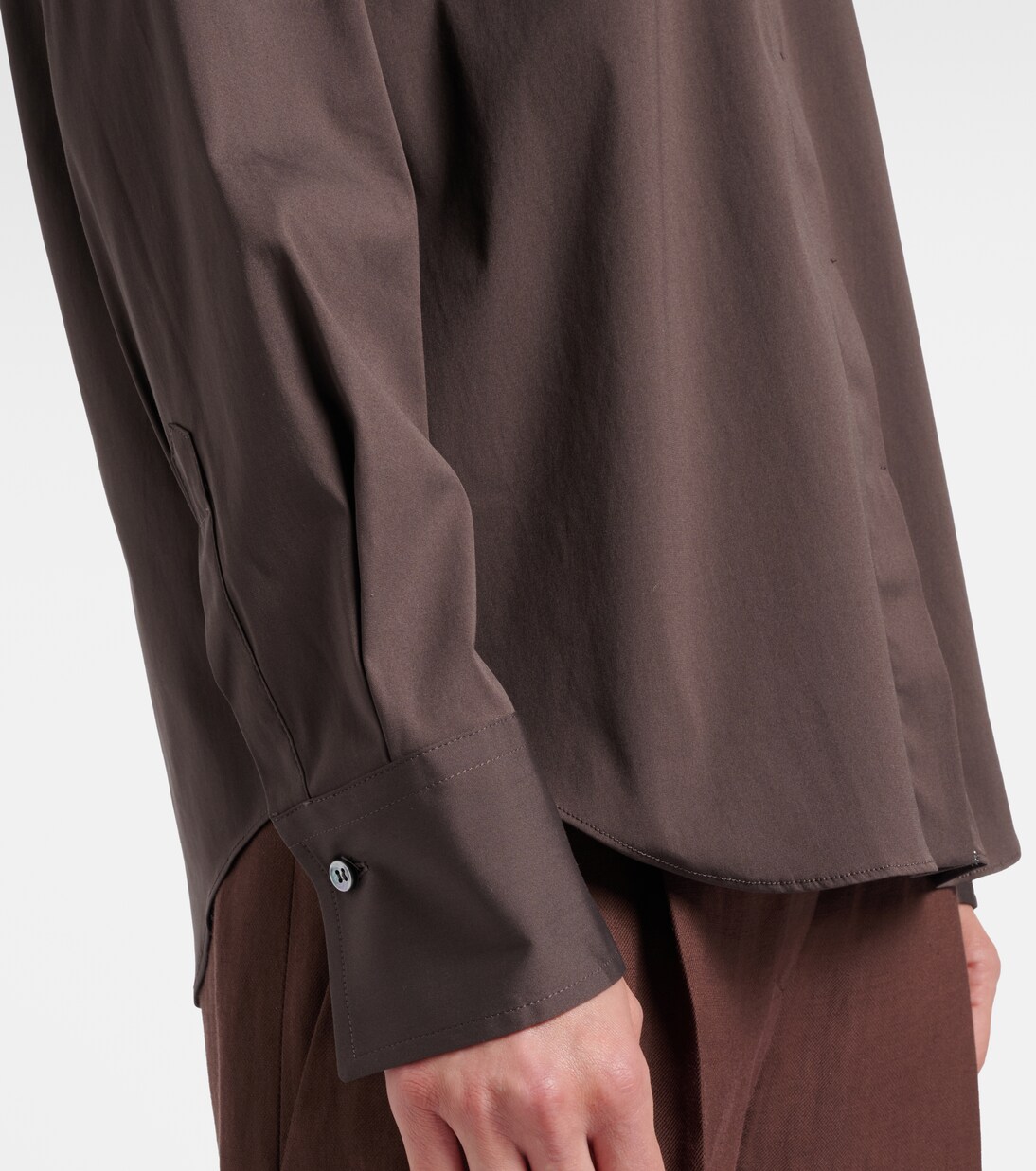 Monili cotton-blend poplin blouse | Brunello Cucinelli