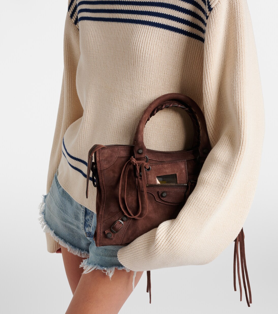 Frayed denim shorts | Balenciaga