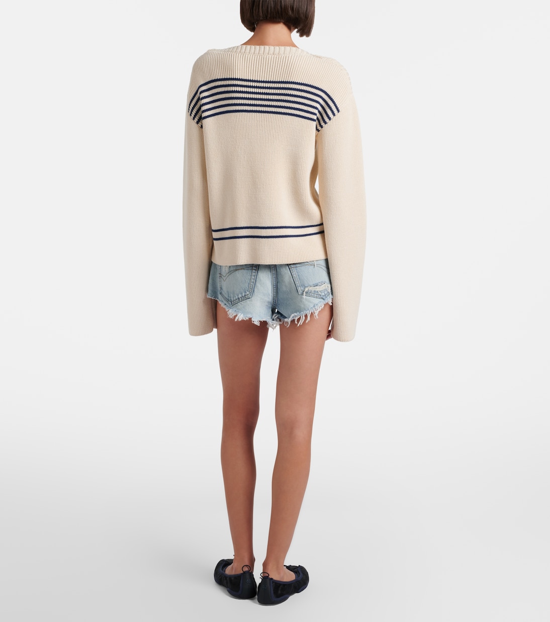 Frayed denim shorts | Balenciaga