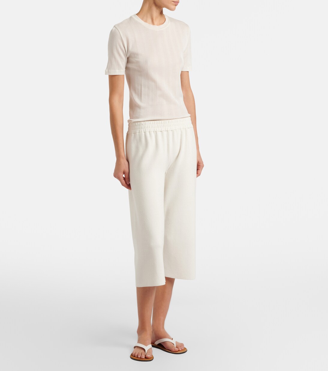 Ozias cotton and silk cropped sweatpants | The Row