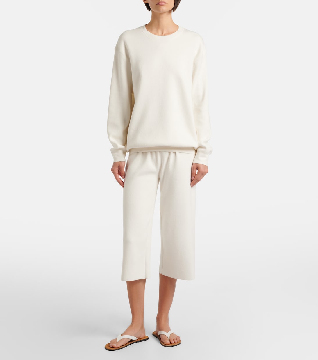 Ozias cotton and silk cropped sweatpants | The Row