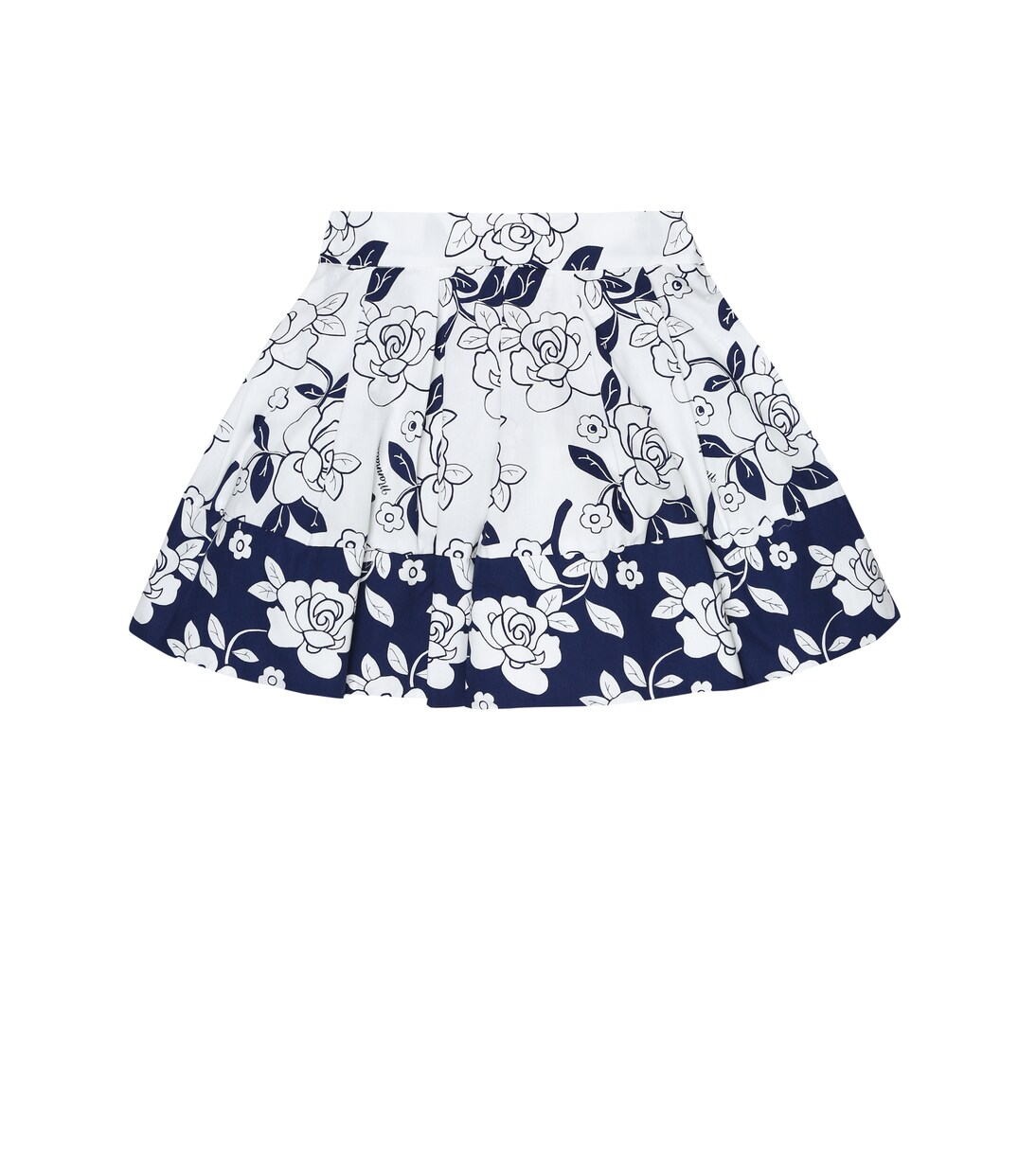 Floral cotton A-line skirt | Monnalisa