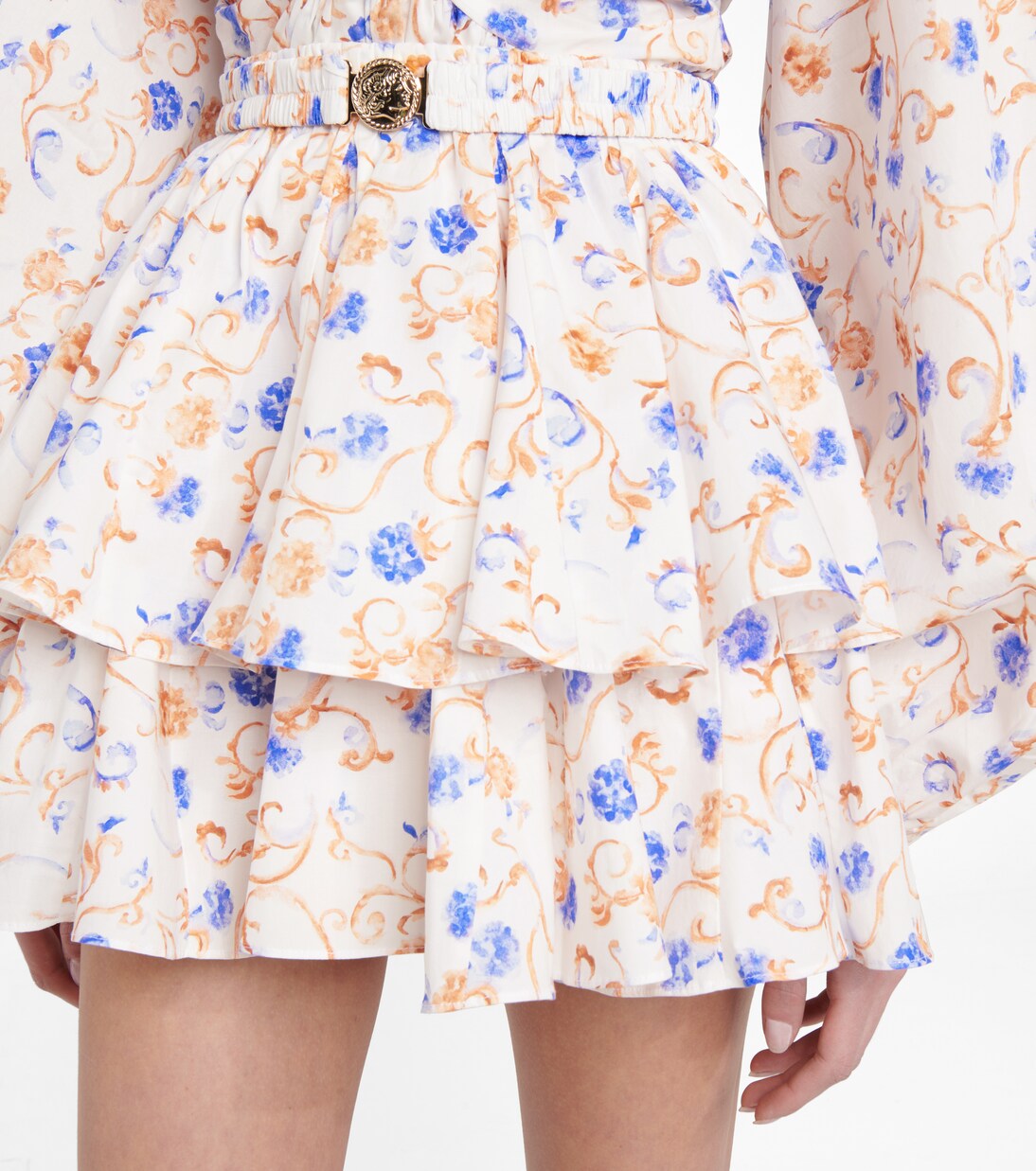 Mini-jupe Reign en coton mélangé à fleurs | Caroline Constas
