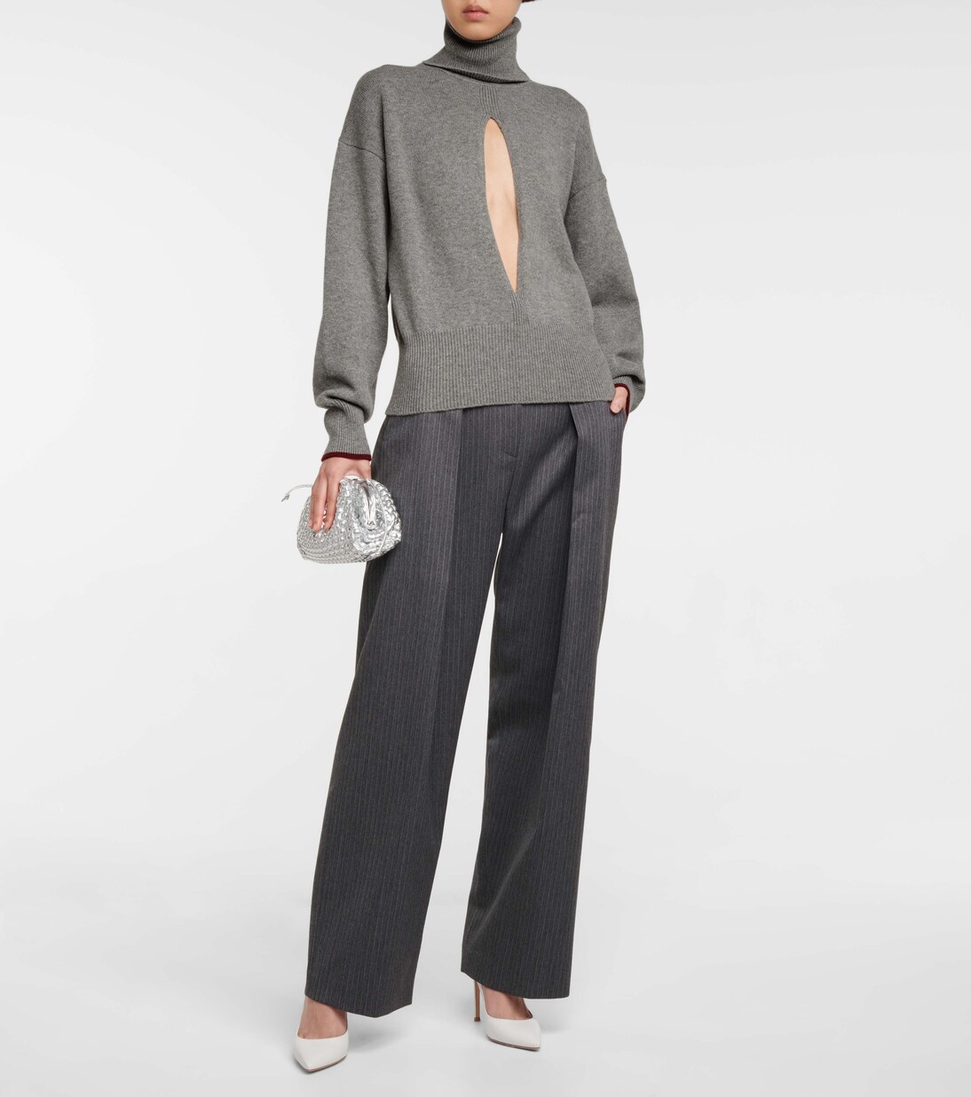 Cutout cashmere-blend knit sweater | Victoria Beckham