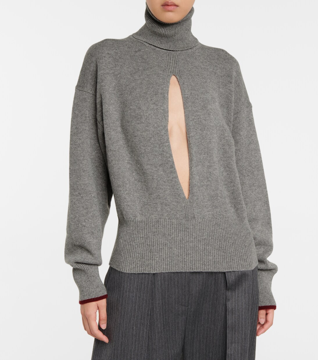 Cutout cashmere-blend knit sweater | Victoria Beckham