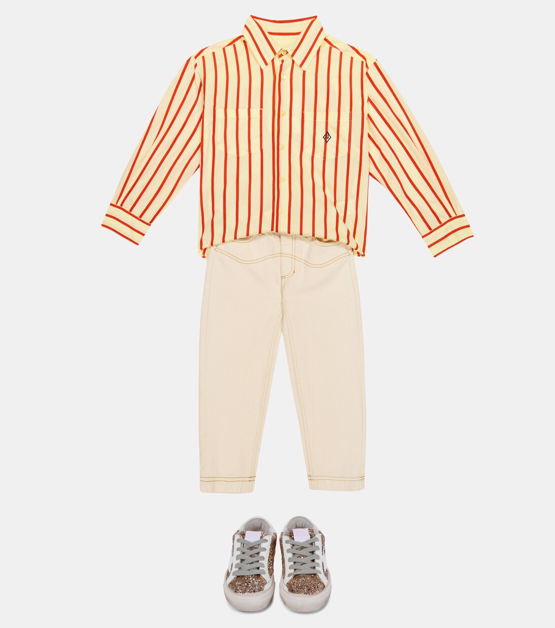 Wolf striped cotton-blend shirt | The Animals Observatory