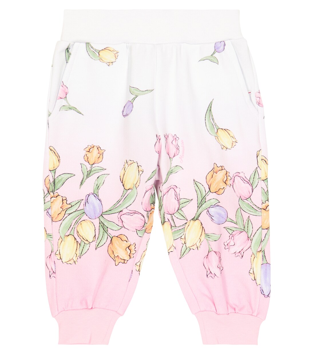 Baby floral cotton-blend sweatpants | Monnalisa