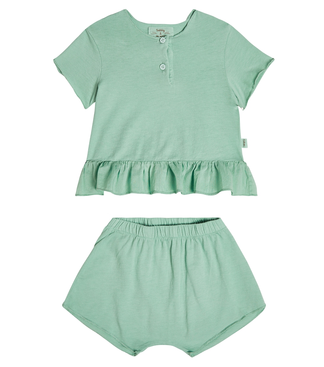 Bébé – Ensemble t-shirt et culotte bloomer | Il Gufo