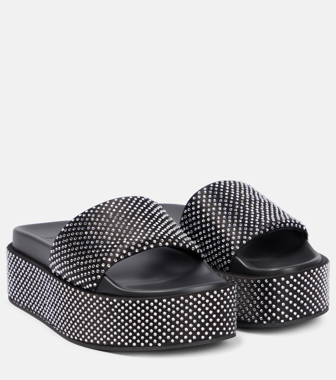 Plateau-Pantoletten mit Kristallen | Versace