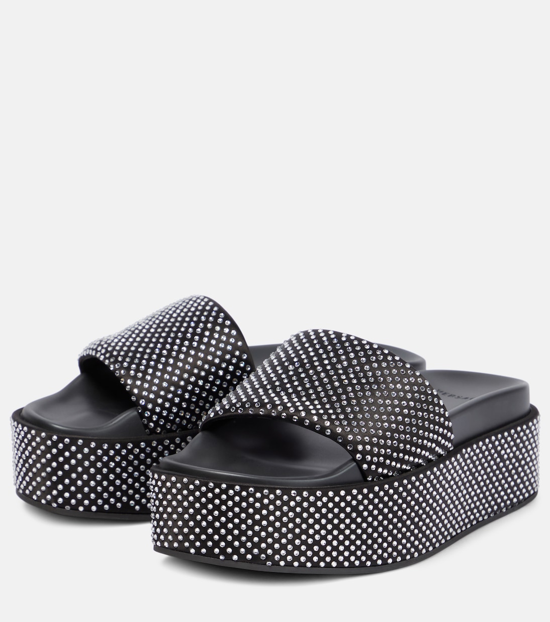 Plateau-Pantoletten mit Kristallen | Versace