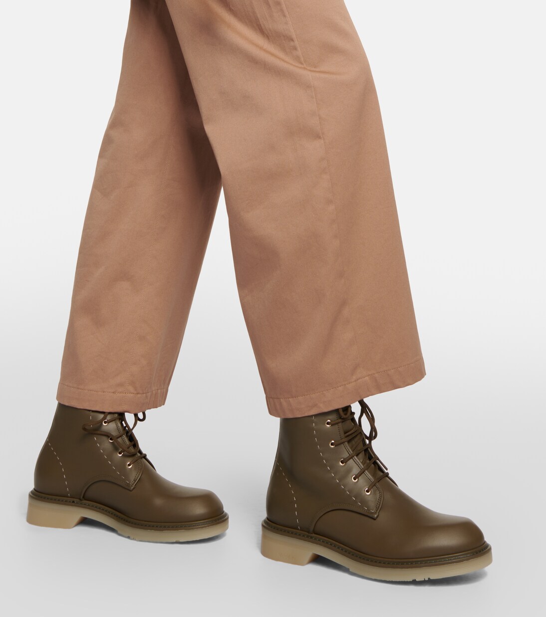 Leather combat boots | Max Mara