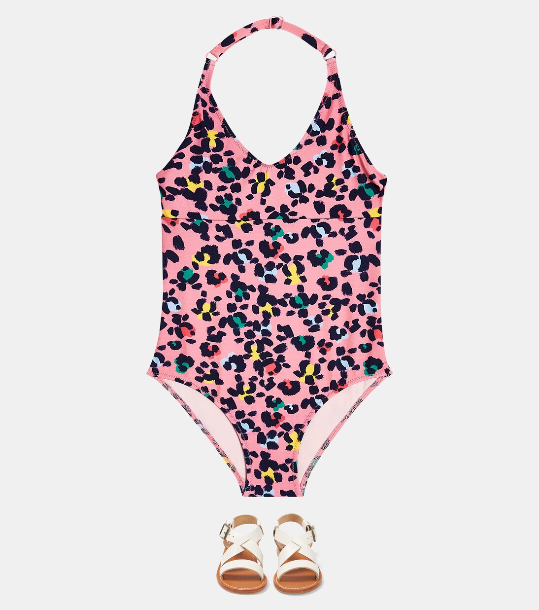 Leopard-print halterneck swimsuit | Vilebrequin Kids