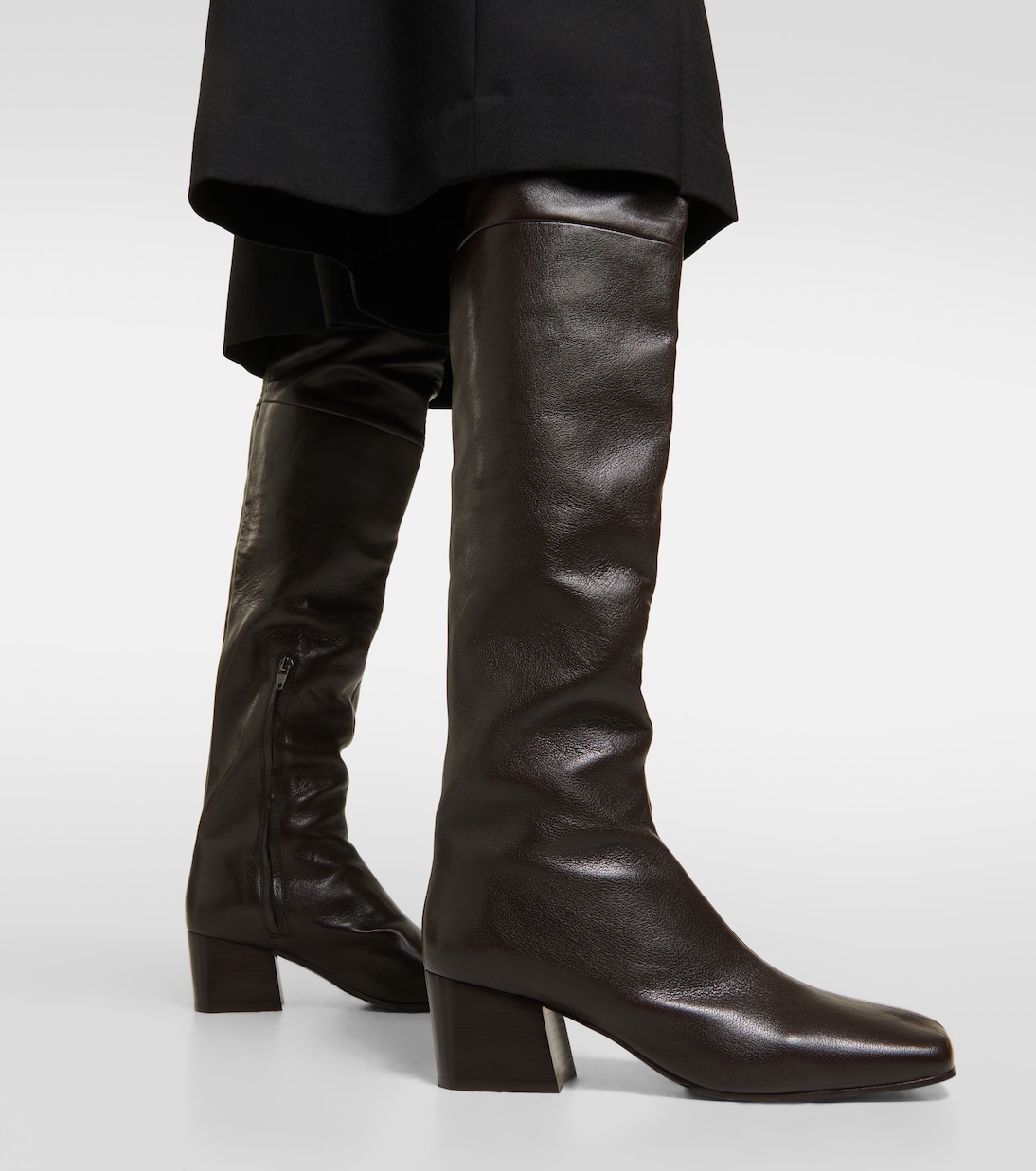 Over-the-knee leather boots | Lemaire