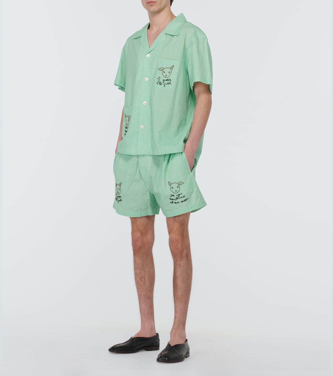 Shorts See You At The Barn aus Baumwolle | Bode