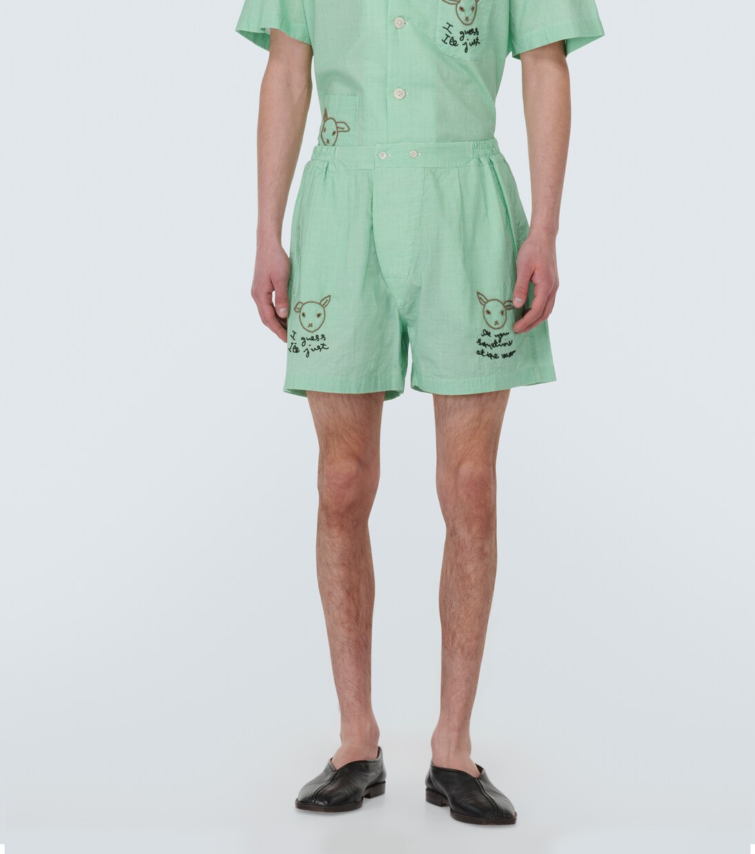 Shorts See You At The Barn aus Baumwolle | Bode