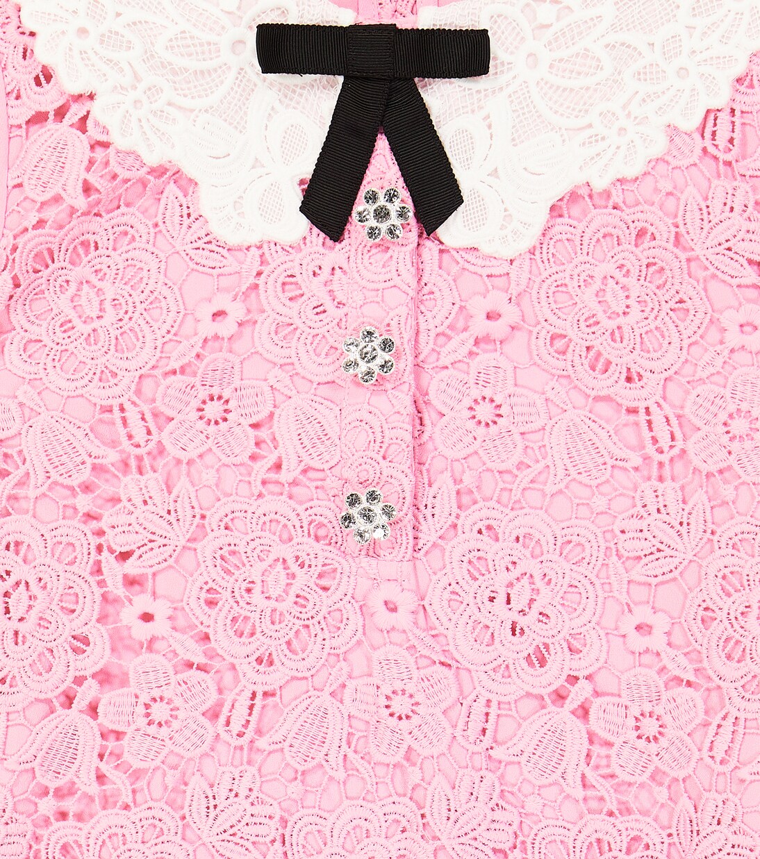 Bow-detail lace dress | Self-Portrait Kids