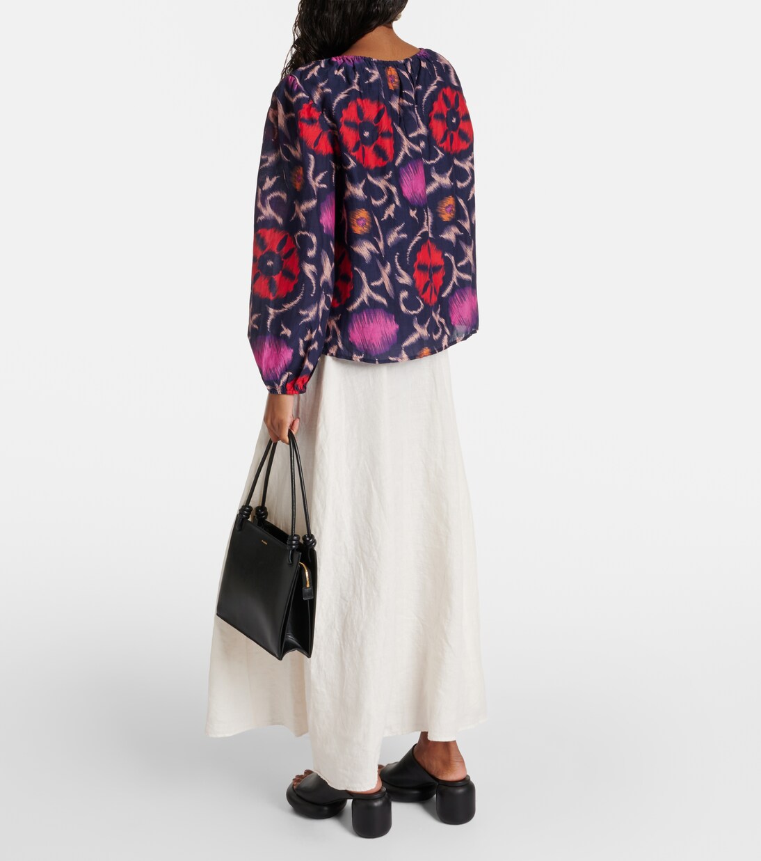 Fraser printed cotton and silk blouse | Velvet