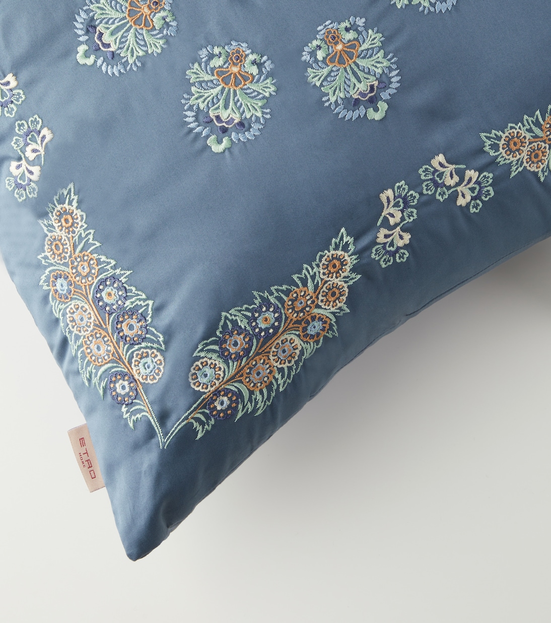 Embroidered cotton satin cushion | Etro