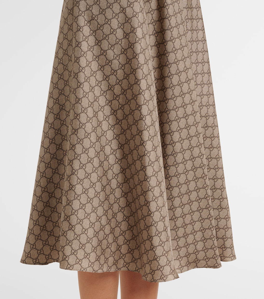 GG silk twill shirt dress | Gucci