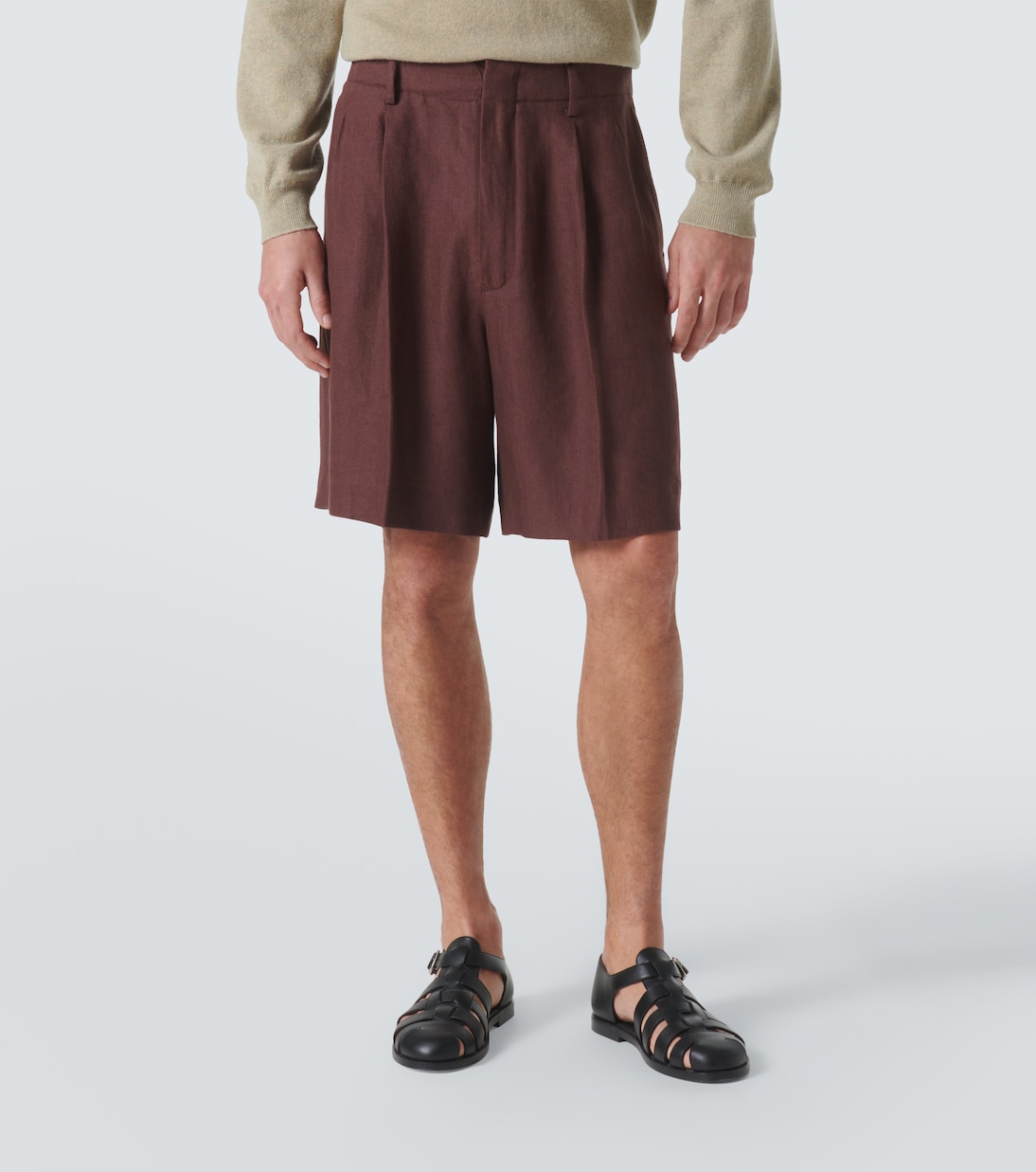 Joetsu linen Bermuda shorts | Loro Piana
