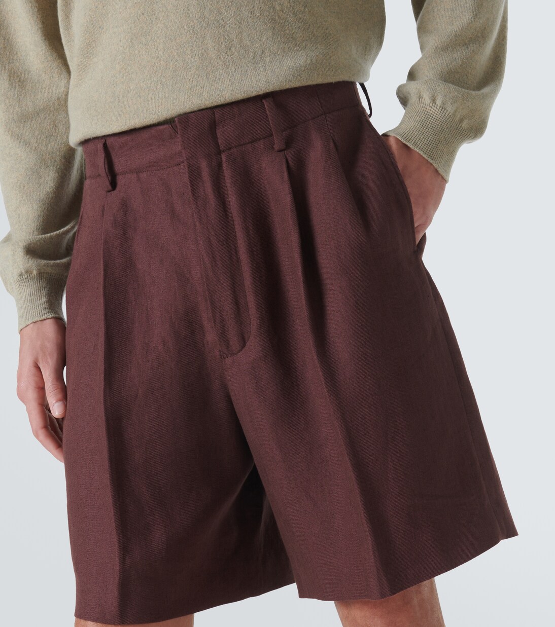 Joetsu linen Bermuda shorts | Loro Piana