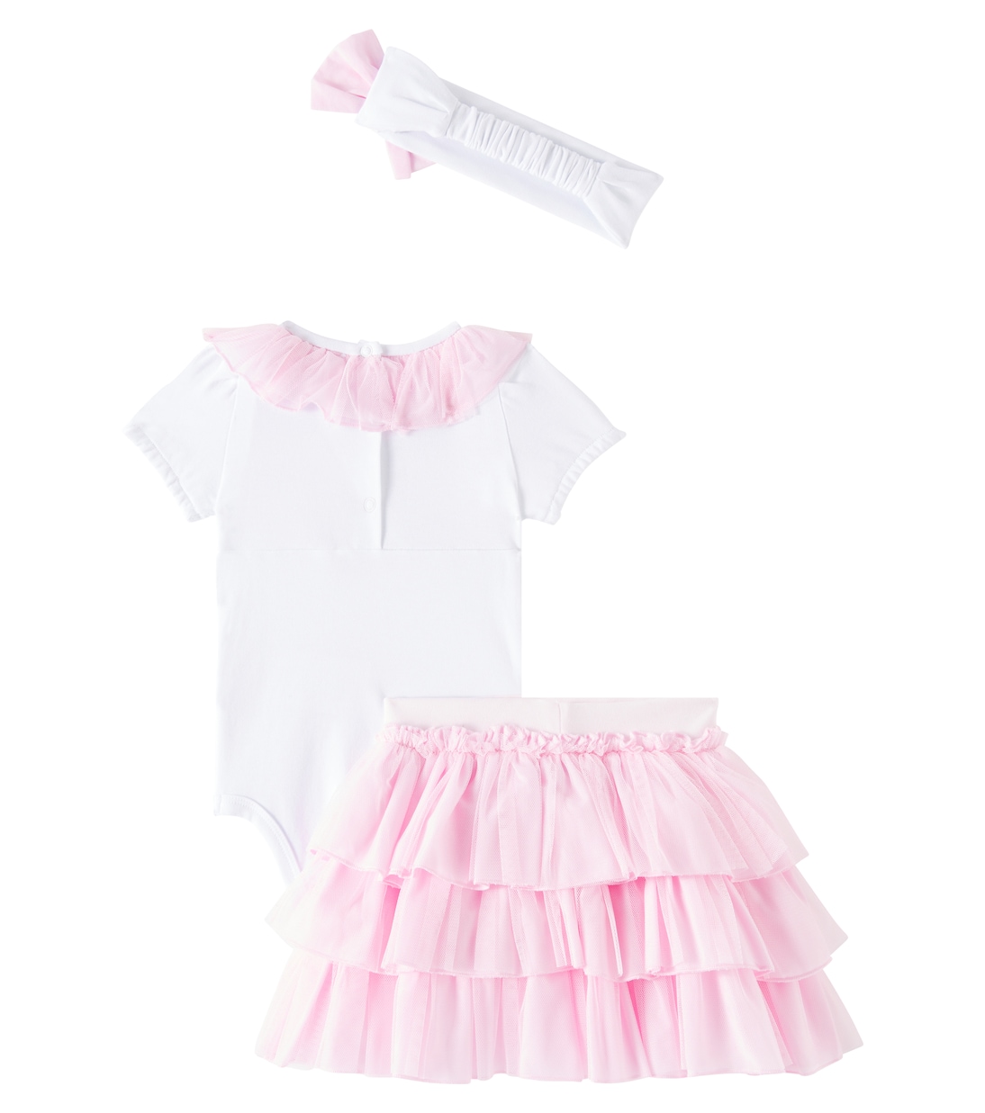 Baby skirt, bodysuit and headband set | Monnalisa