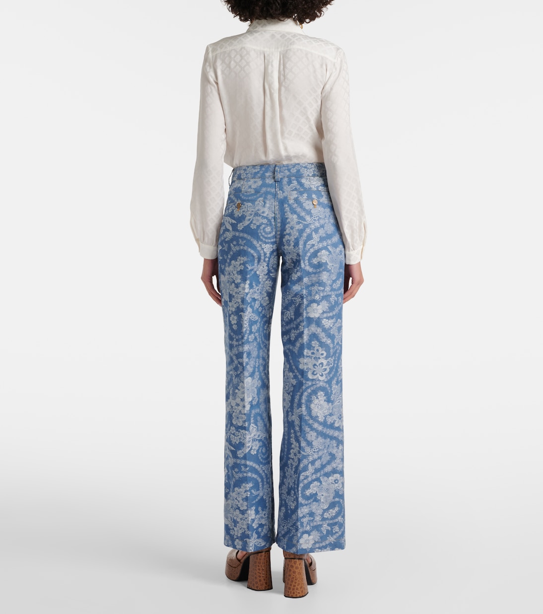 Weite Hose aus Baumwolle und Leinen | Etro