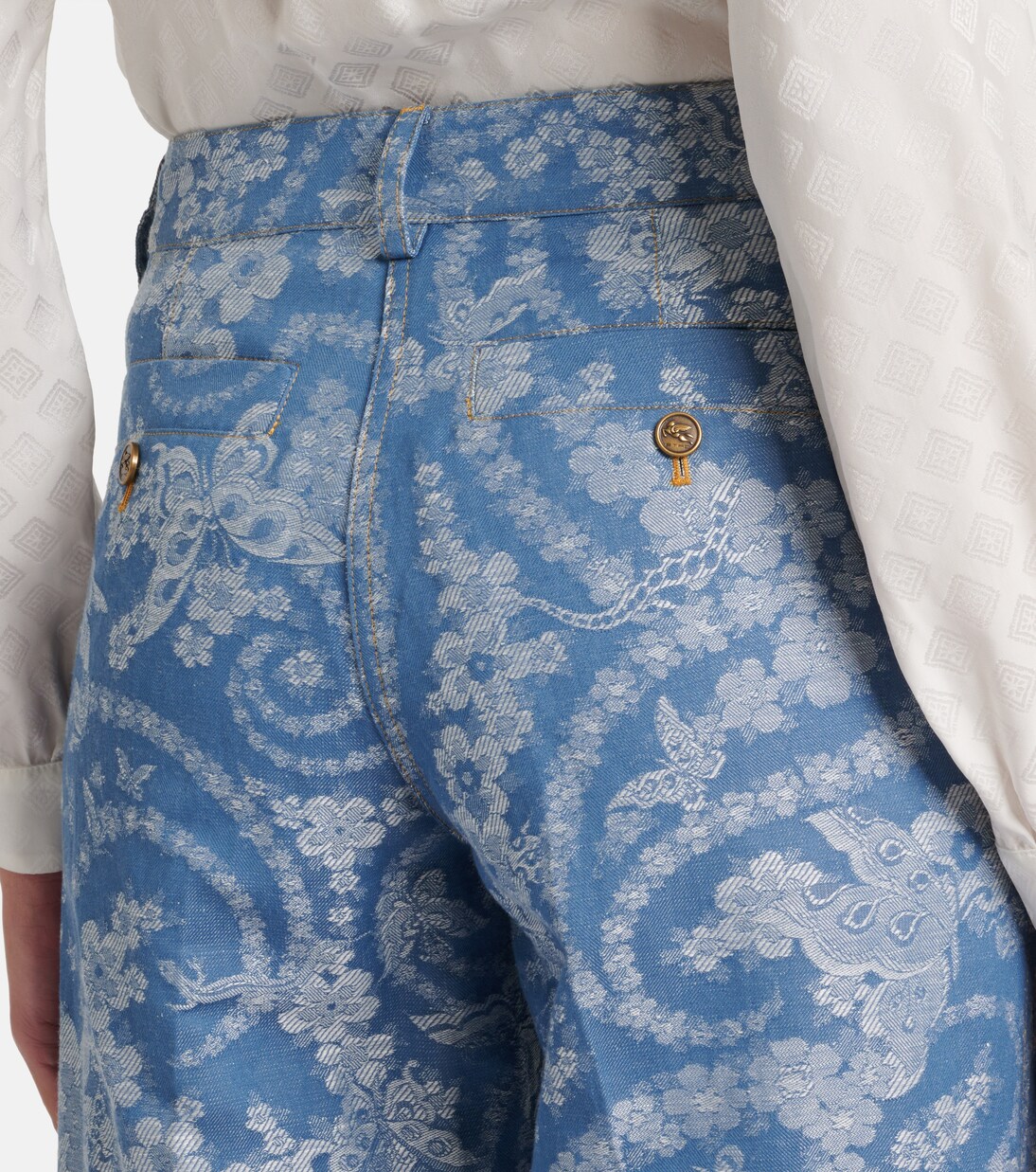 Weite Hose aus Baumwolle und Leinen | Etro