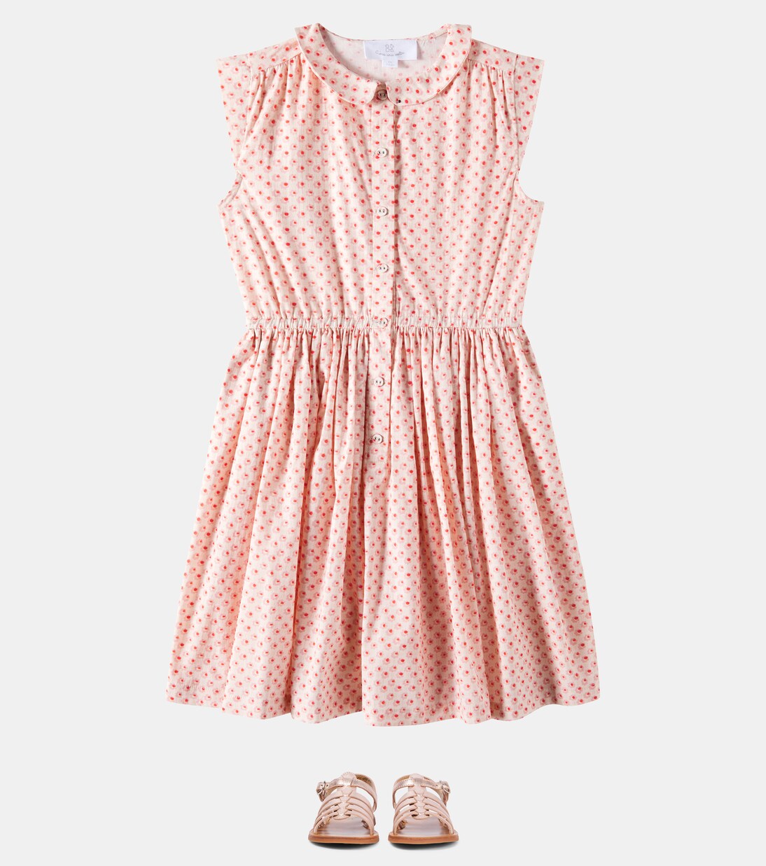 Ines polka-dot cotton dress | C'era Una Volta