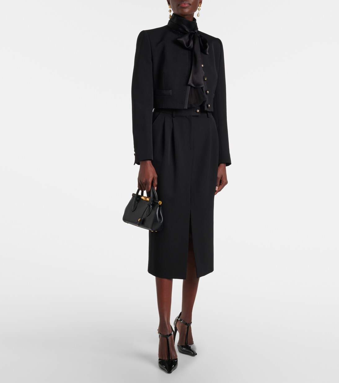 Chaqueta cropped de mezcla de lana | Dolce&Gabbana