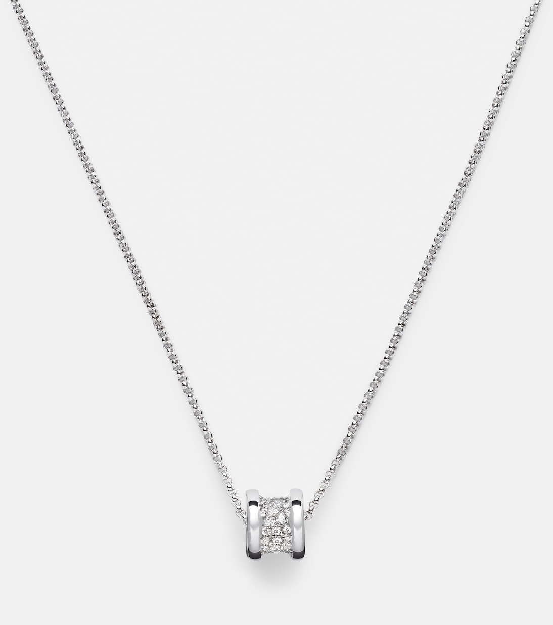 Collier B.zero1 en or blanc 18 ct et diamants | Bvlgari
