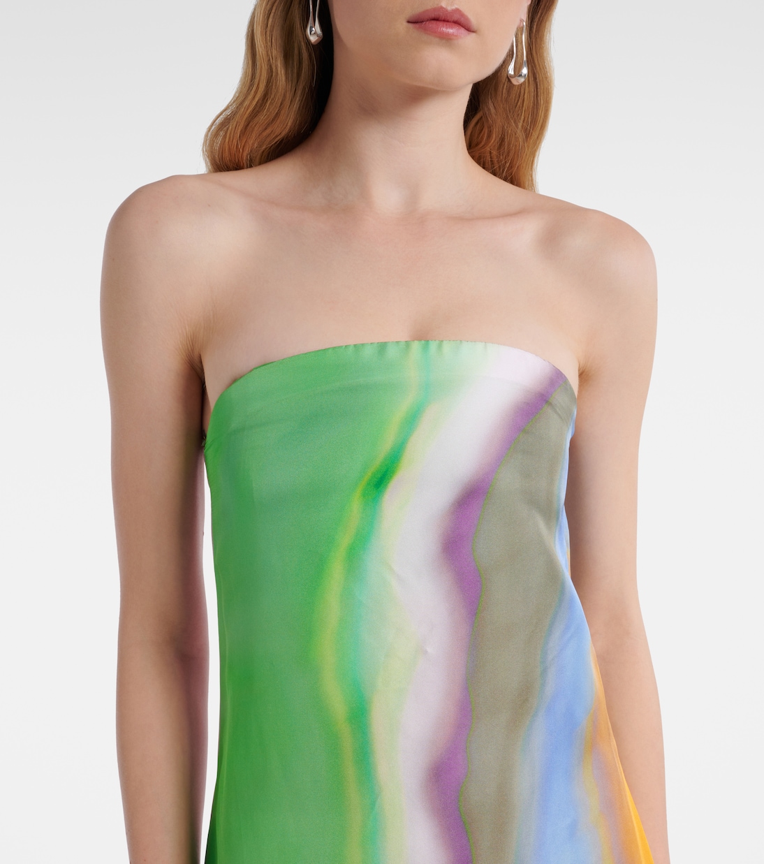 Bedrucktes Maxikleid aus Seidensatin | Christopher Esber