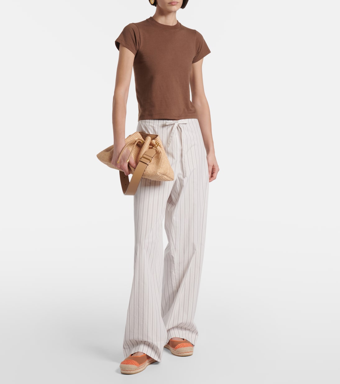 Aciel leather-trimmed canvas espadrilles | Jimmy Choo