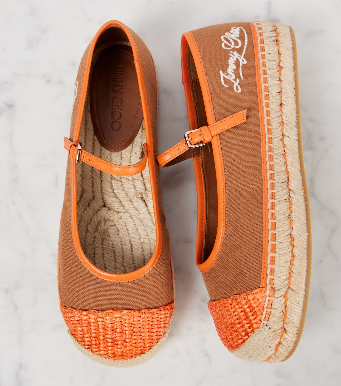 Aciel leather-trimmed canvas espadrilles | Jimmy Choo