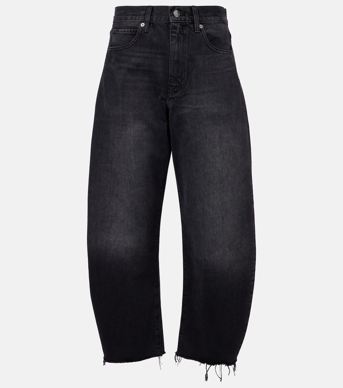 Bubble Crop high-rise barrel-leg jeans | Frame