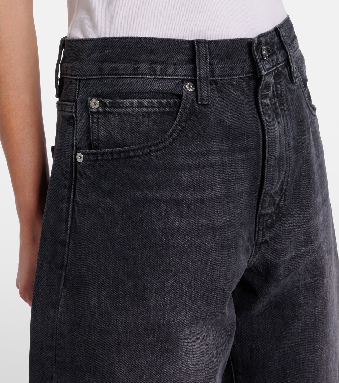 Bubble Crop high-rise barrel-leg jeans | Frame