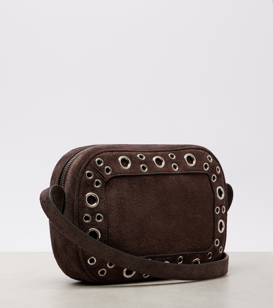 Sac à bandoulière Nellcote Small en daim | Valentino Garavani