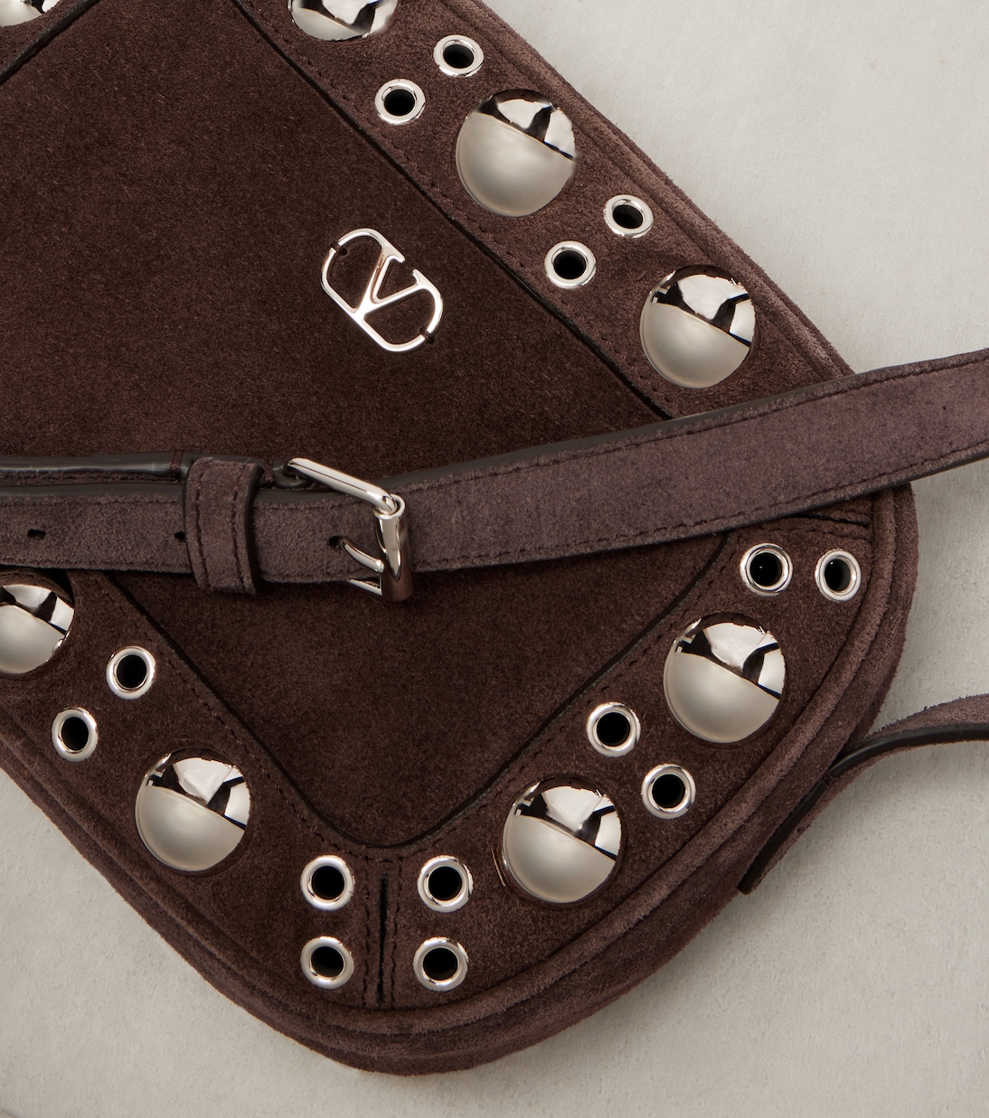 Sac à bandoulière Nellcote Small en daim | Valentino Garavani