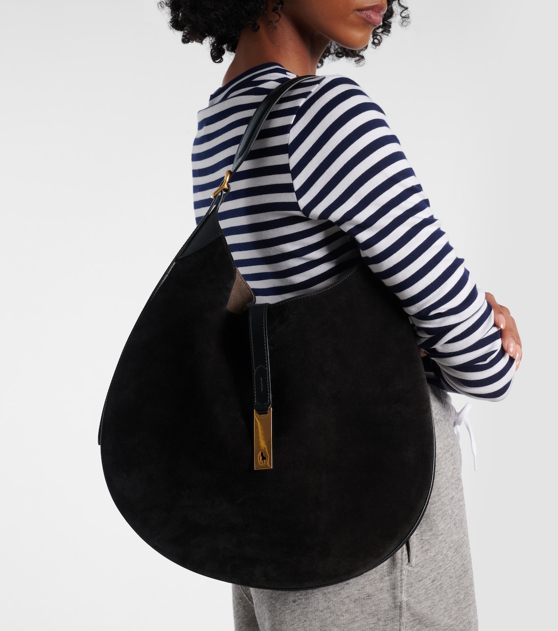 Large suede shoulder bag | Polo Ralph Lauren
