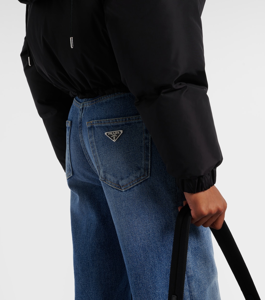 Cropped-Daunenjacke aus Re-Nylon | Prada