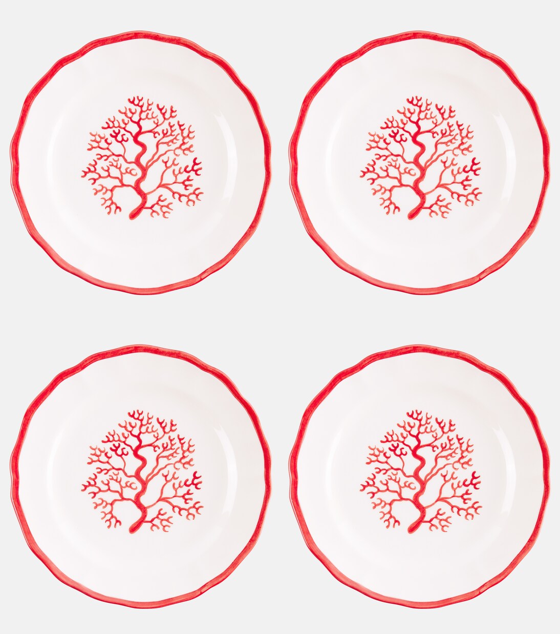 Coral painted ceramic tray | Les-Ottomans