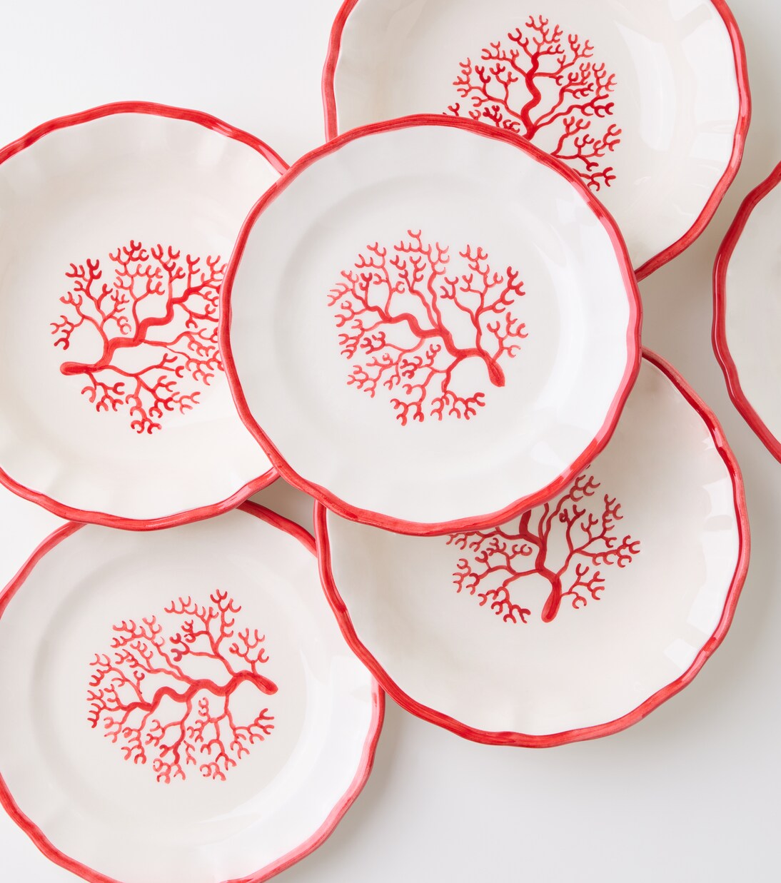 Coral painted ceramic tray | Les-Ottomans