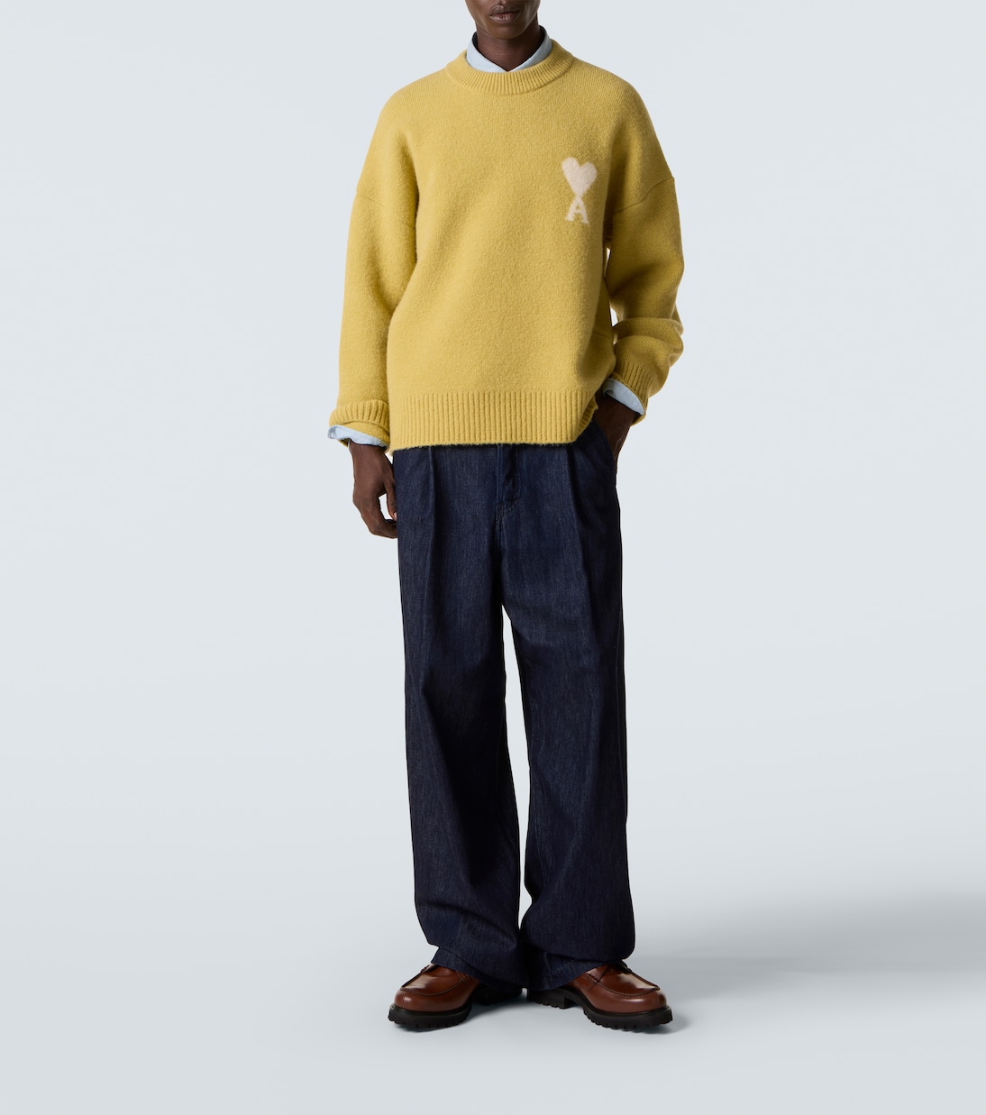 Ami de Cœur alpaca and wool-blend sweater | Ami Paris