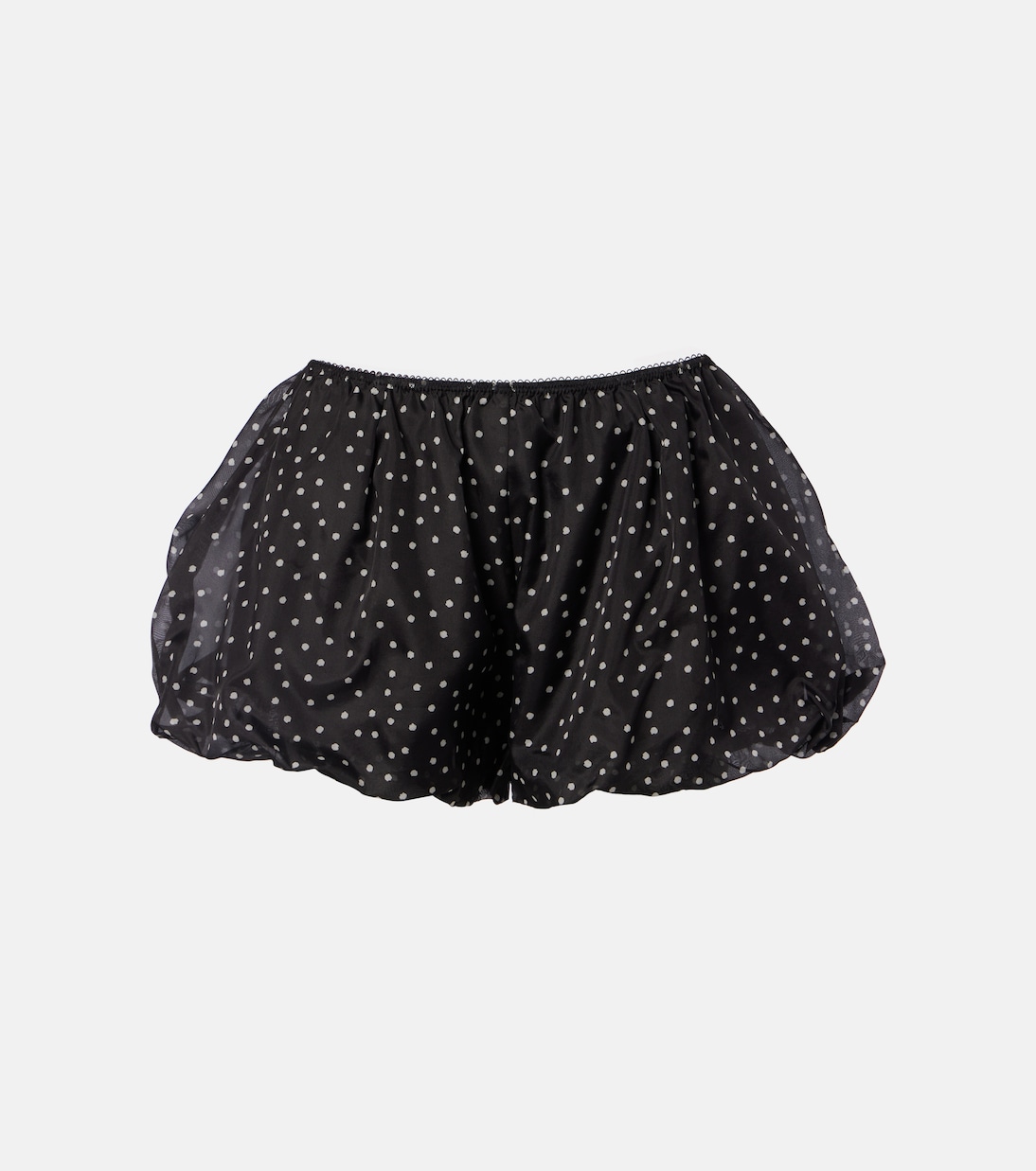 Polka-dot high-rise silk shorts  | SIR
