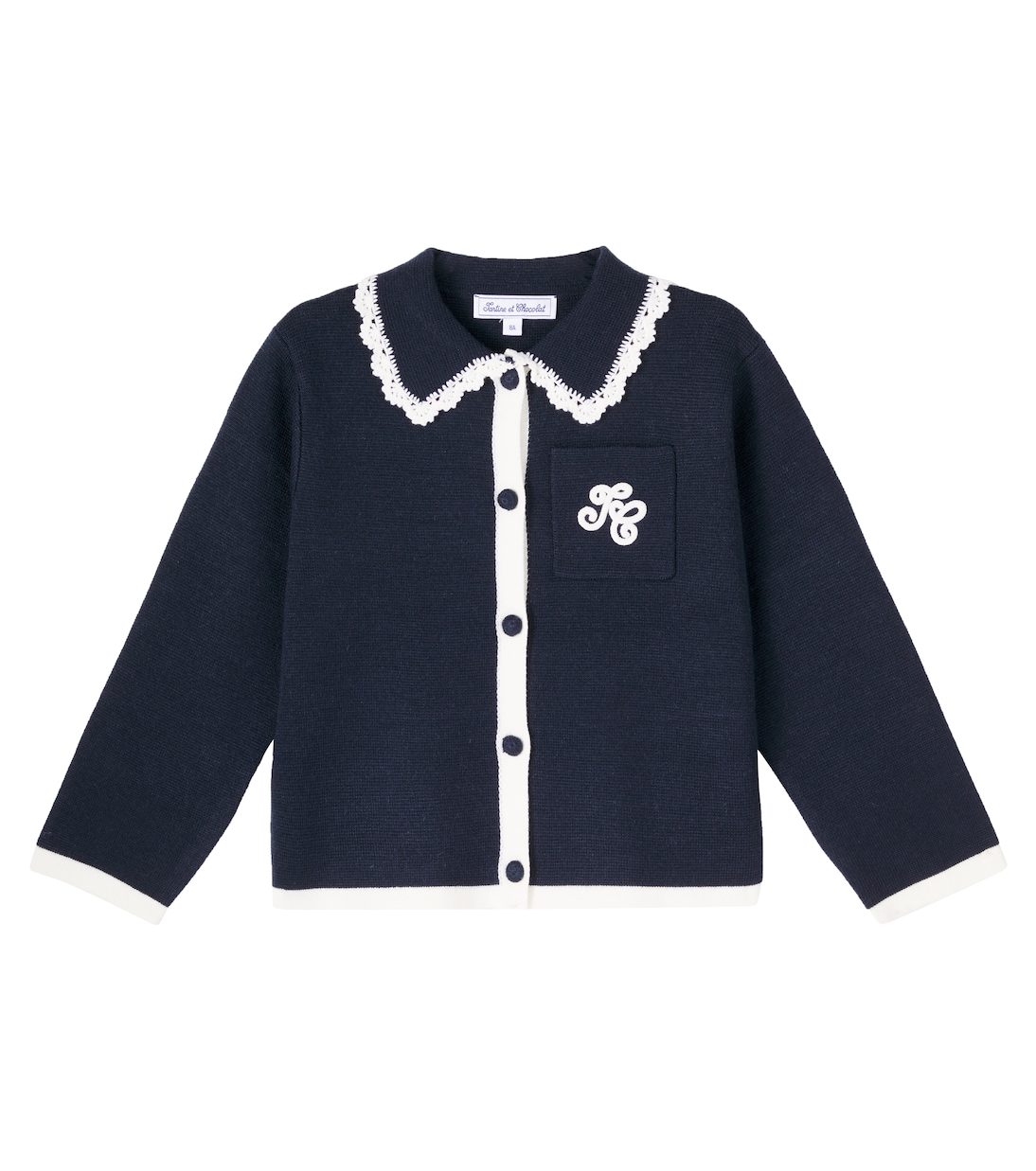 Embroidered wool-blend cardigan | Tartine et Chocolat