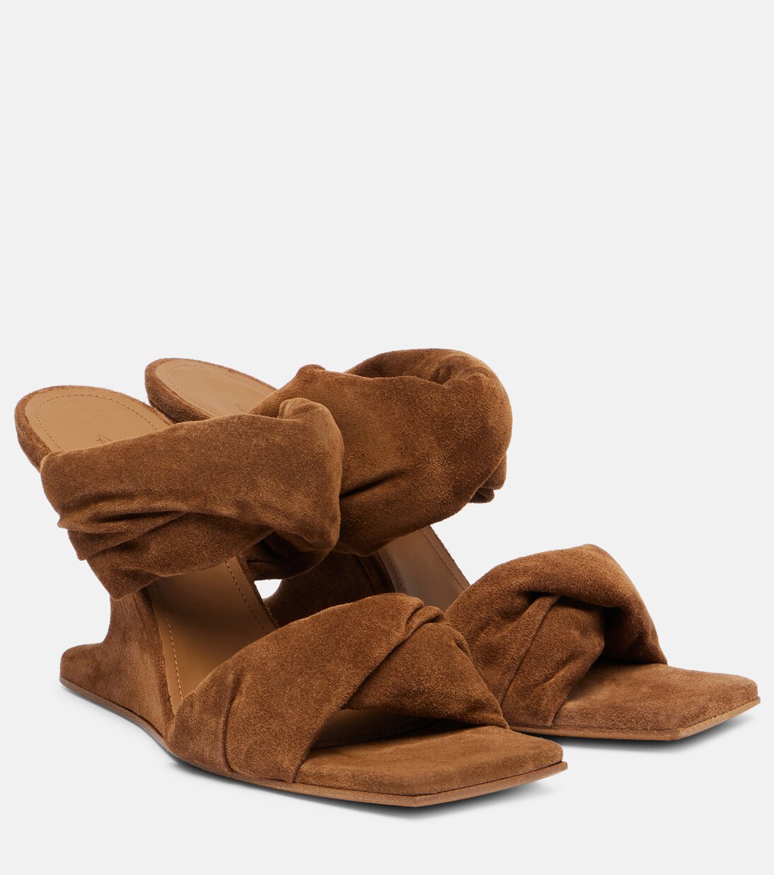Twisted Cantilever 80 suede mules | Rick Owens