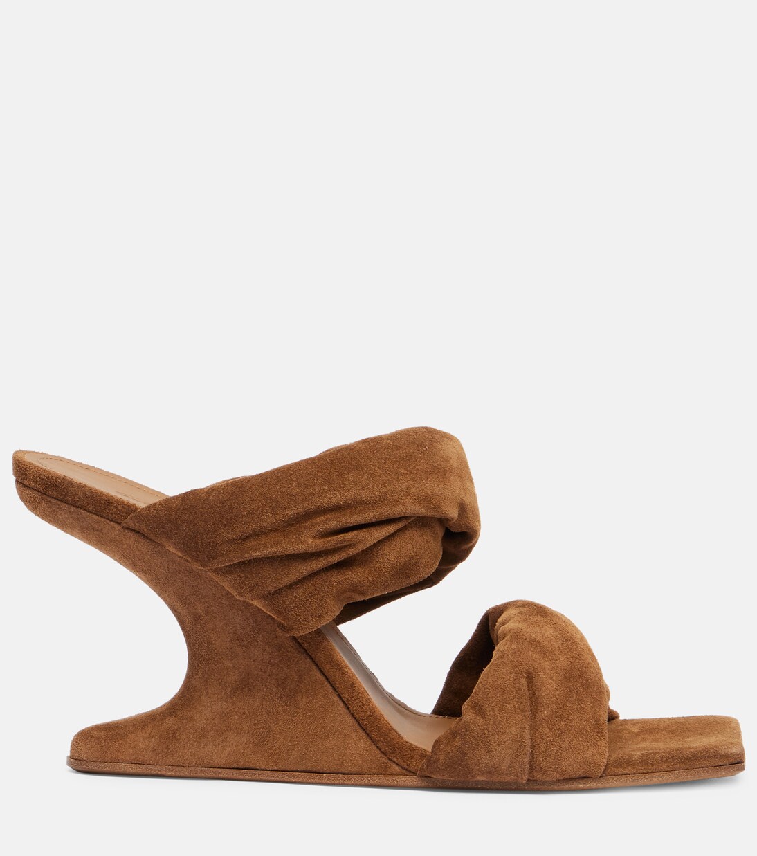 Twisted Cantilever 80 suede mules | Rick Owens
