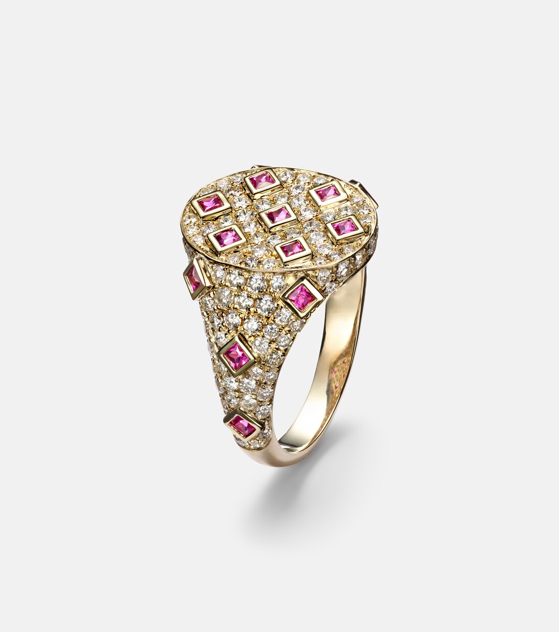 Anello in oro 9kt con diamanti e zaffiri | Yvonne Léon