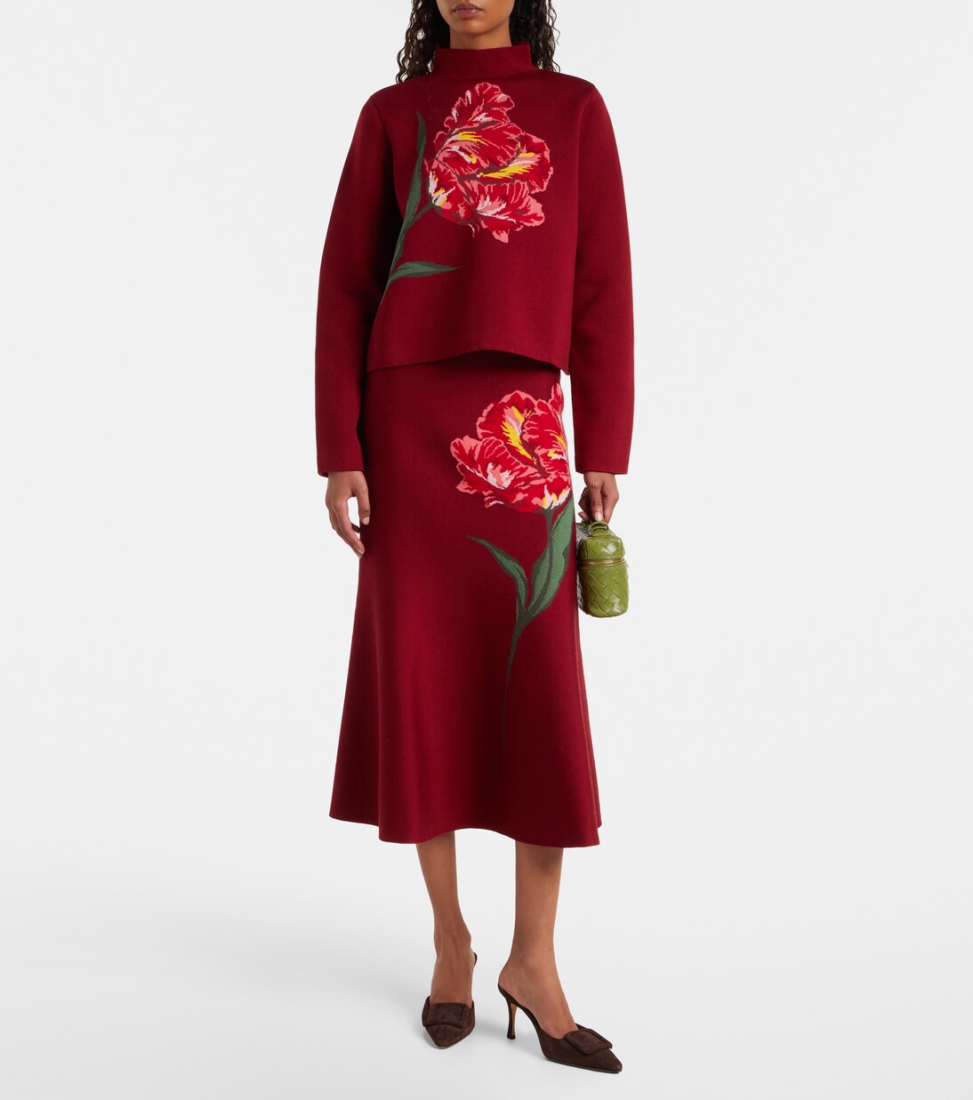 Midirock aus Jacquard | Carolina Herrera